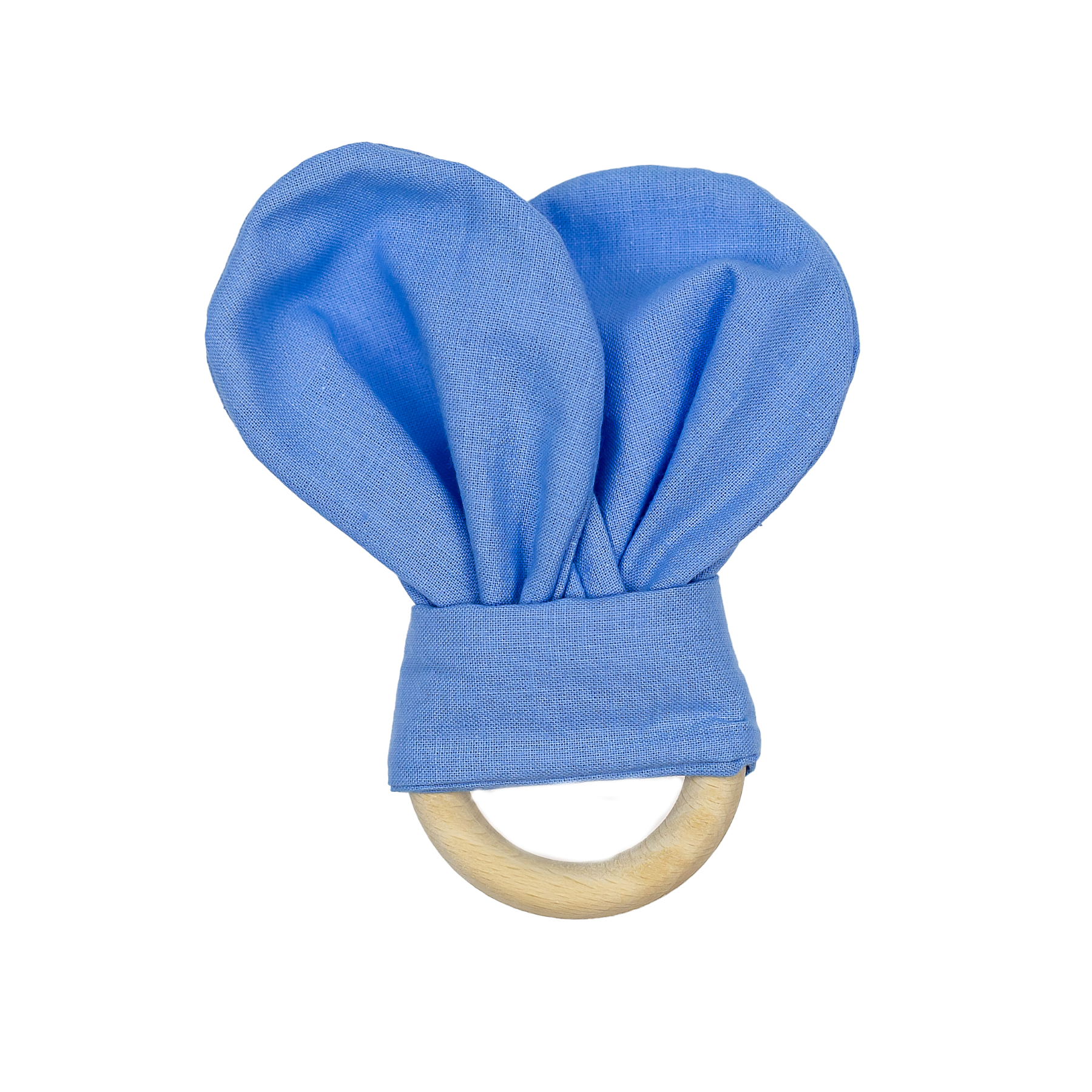 Baby Säugling Holzbeissring Buchenholz Blau BOBILOV