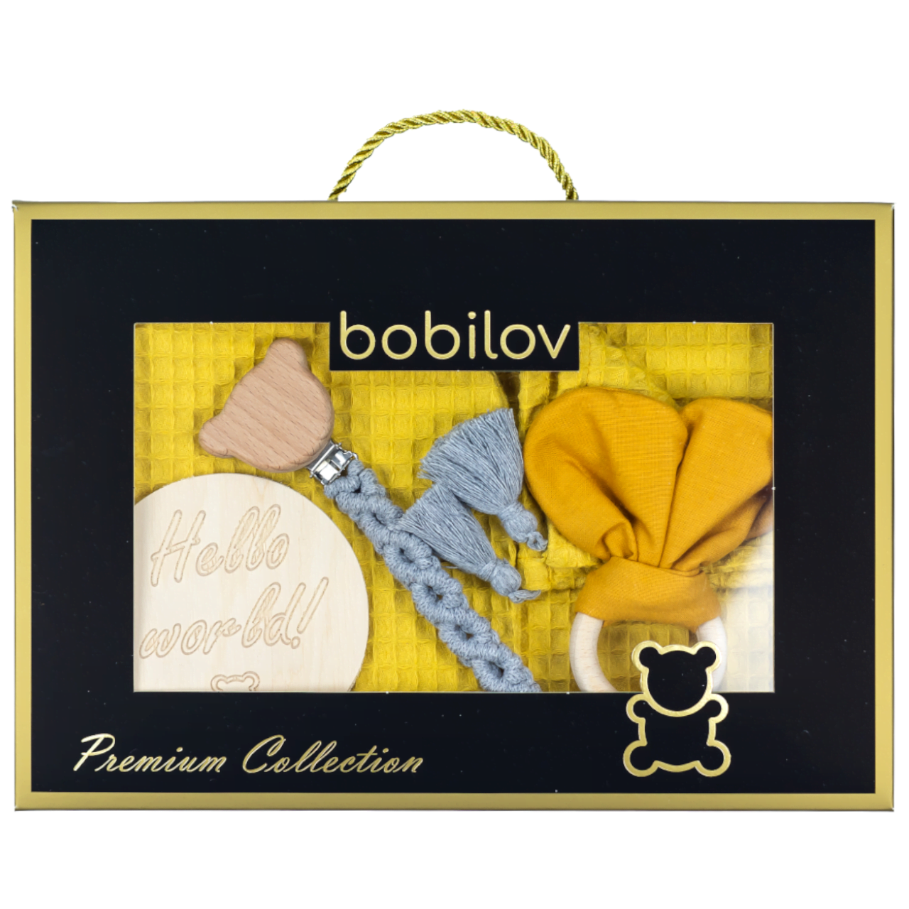 Baby Säugling Geschenkset Zur Geburt 5-teiliges Set Gelb BOBILOV