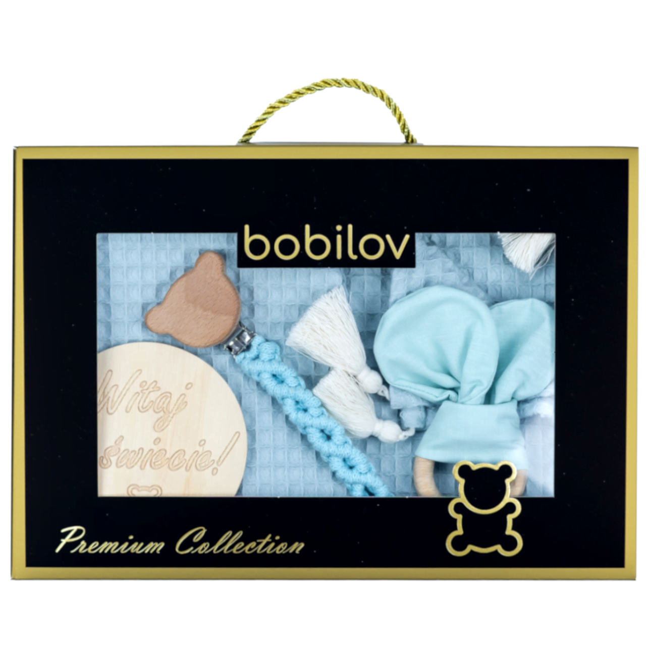 Baby Säugling Geschenkset Zur Geburt 5-teiliges Set Minze BOBILOV