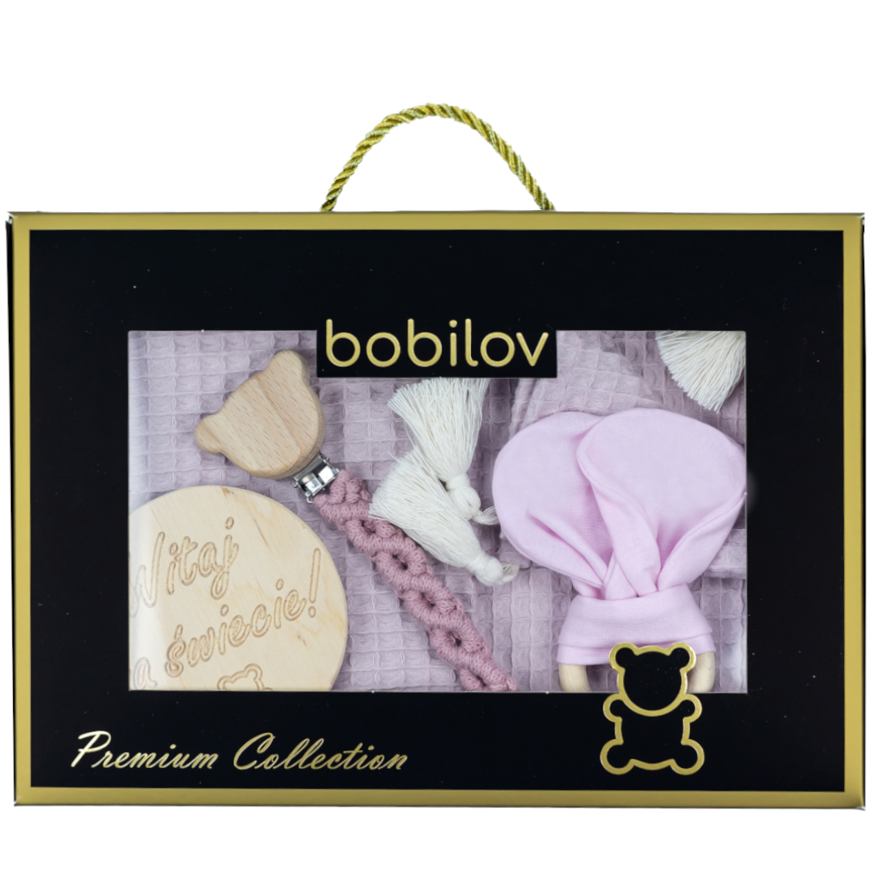 Baby Säugling Geschenkset Zur Geburt 5-teiliges Set Rosa BOBILOV
