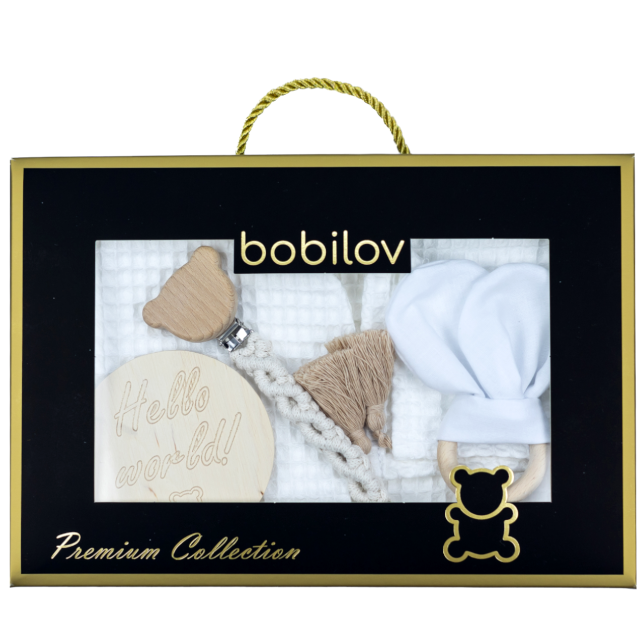 Baby Säugling Geschenkset Zur Geburt 5-teiliges Set Weiss BOBILOV