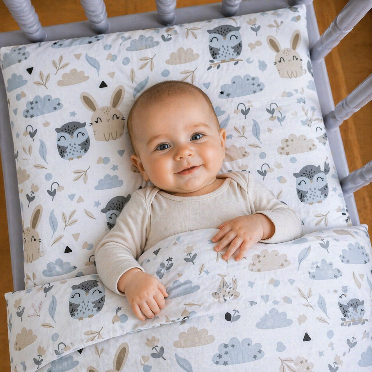 BIO Baumwolle Baby Bettdecke und Kissen mit Füllung Set BOBILOV