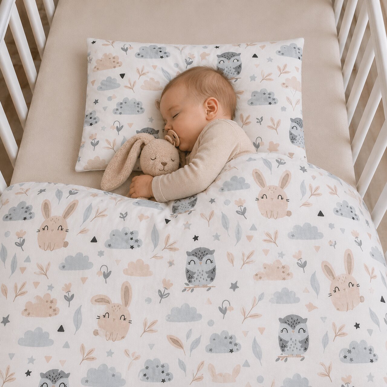 BIO Baumwolle Baby Bettdecke und Kissen mit Füllung Set BOBILOV